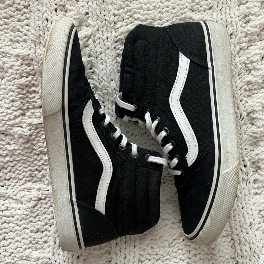 Vans Black and White Canvas High-Tops